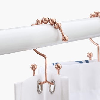 Goowin Rolling Shower Curtain Hooks (12-Pack)