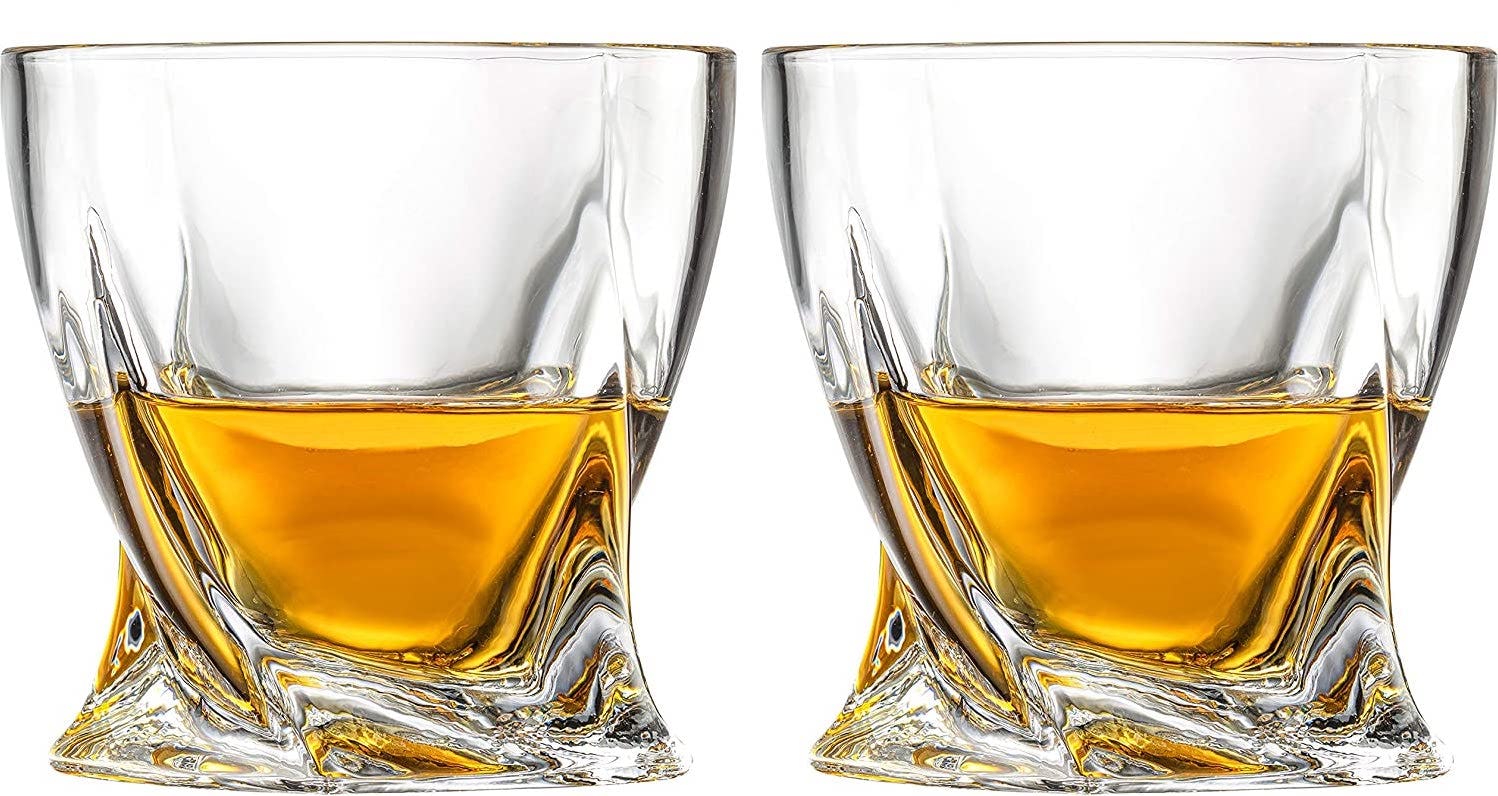 Mixology &amp; Craft Crystal Whiskey Glasses (Set of 2)