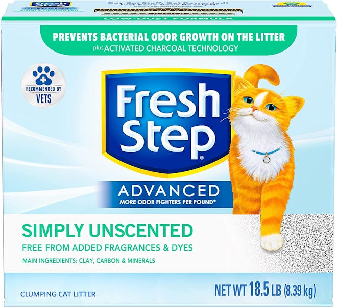 Fresh Step Advanced Simply Unscented Clumping Cat Litter, 37 Lb.