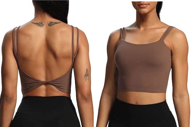 Aoxjox Backless Yoga Crop Top