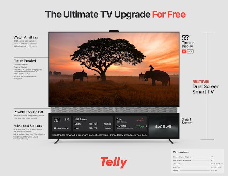 Telly's Dual Screen Smart TV that's powered by ads.