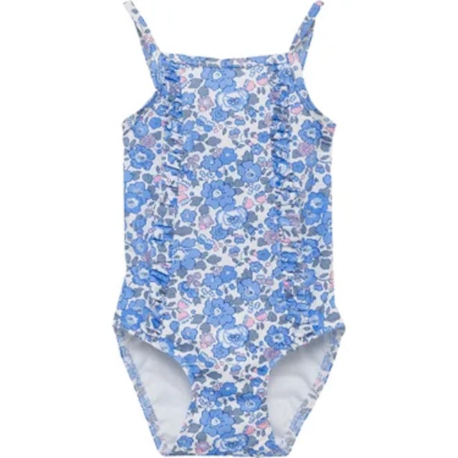 Betsy Frill Swimsuit, Blue Betsy