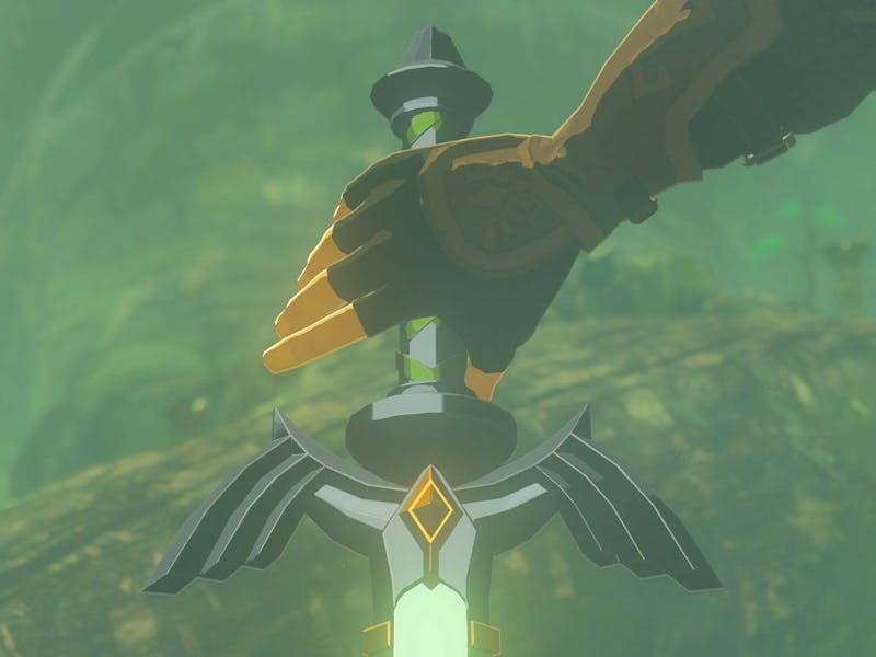 Link picking up the Master Sword