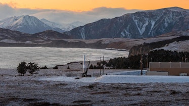 An image of the Astra rocket launch site in Alaska.