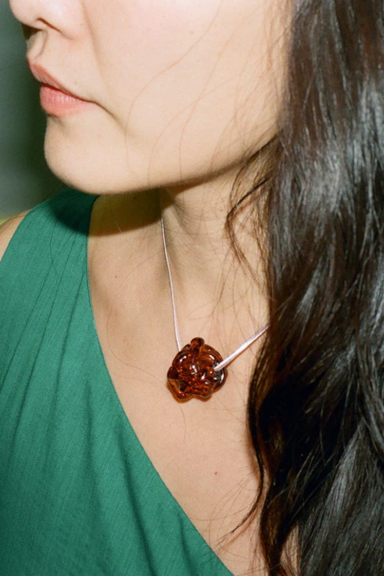 Maryam Nassir Zadeh Rock Necklace, Amber