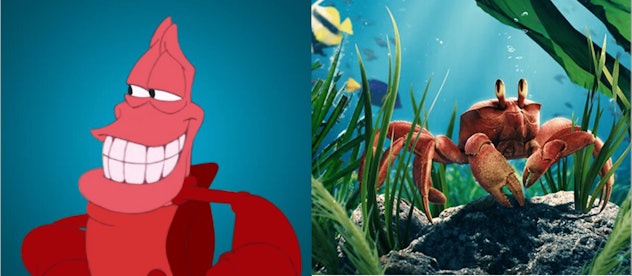 Sebastian in the 1989 version of Disney's 'The Little Mermaid' and the 2023 live-action version.