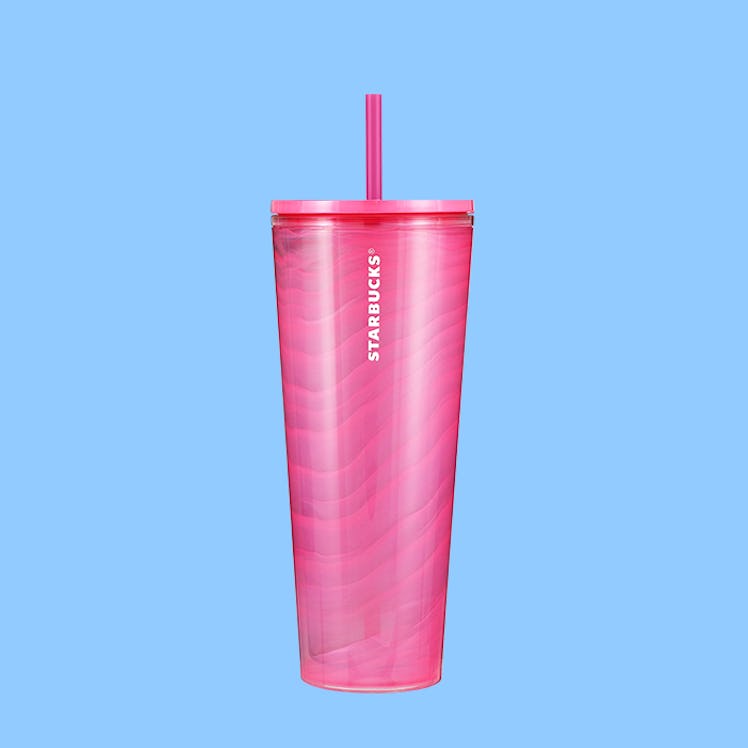 This Barbiecore Starbucks tumbler is perfect for fans of Taylor Swift's 'Lover' era. 