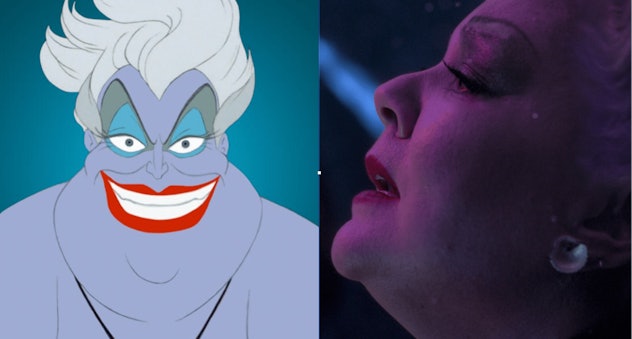 Ursula in the 1989 version of Disney's 'The Little Mermaid' and the 2023 live-action version.