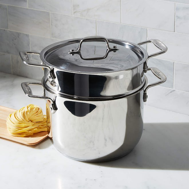gift for single dad: All-Clad ® Stainless Steel 6-Qt. Pasta Pot with Lid