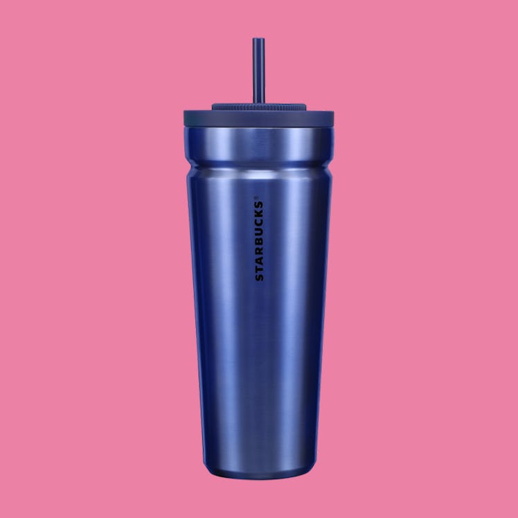This navy blue Starbucks tumbler for the summer is for fans of Taylor Swift's 'Midnights' era. 