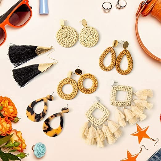 Ponpon Lightweight Summer Earrings  (6 Pairs)