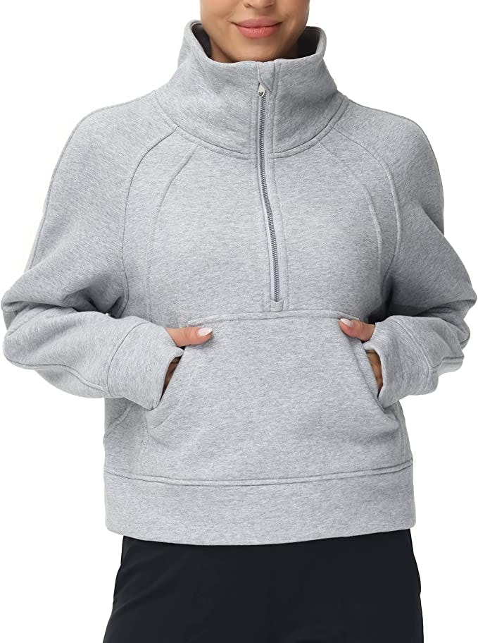 THE GYM PEOPLE  Half Zip Pullover Sweatshirt