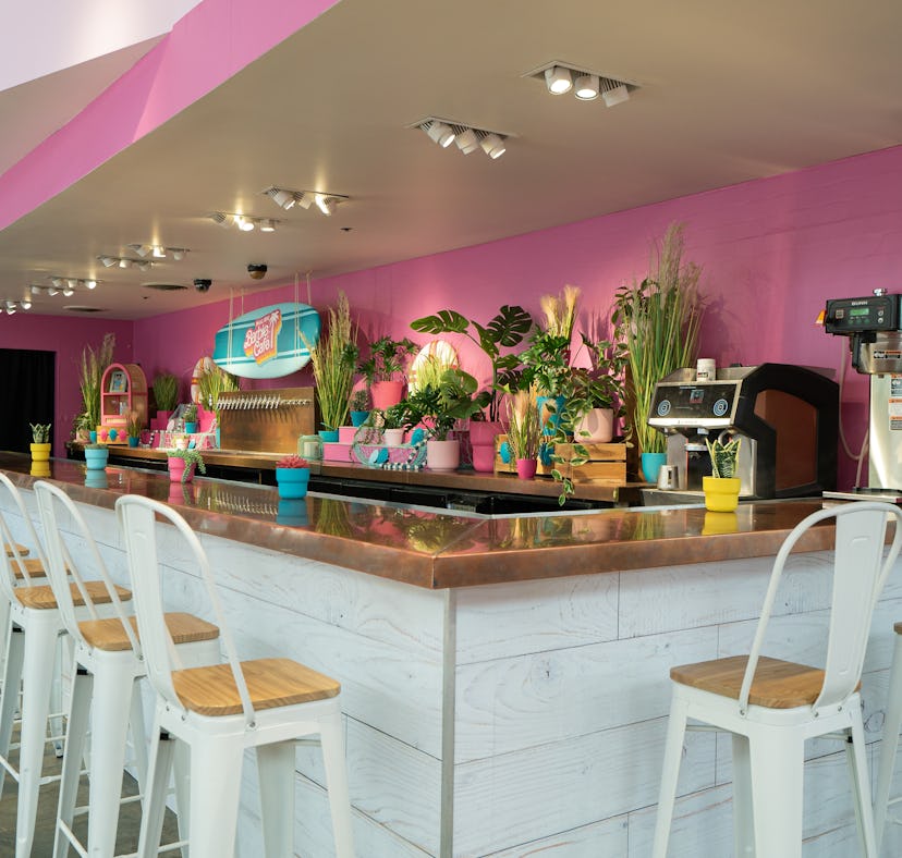 The Malibu Barbie Cafe bar.