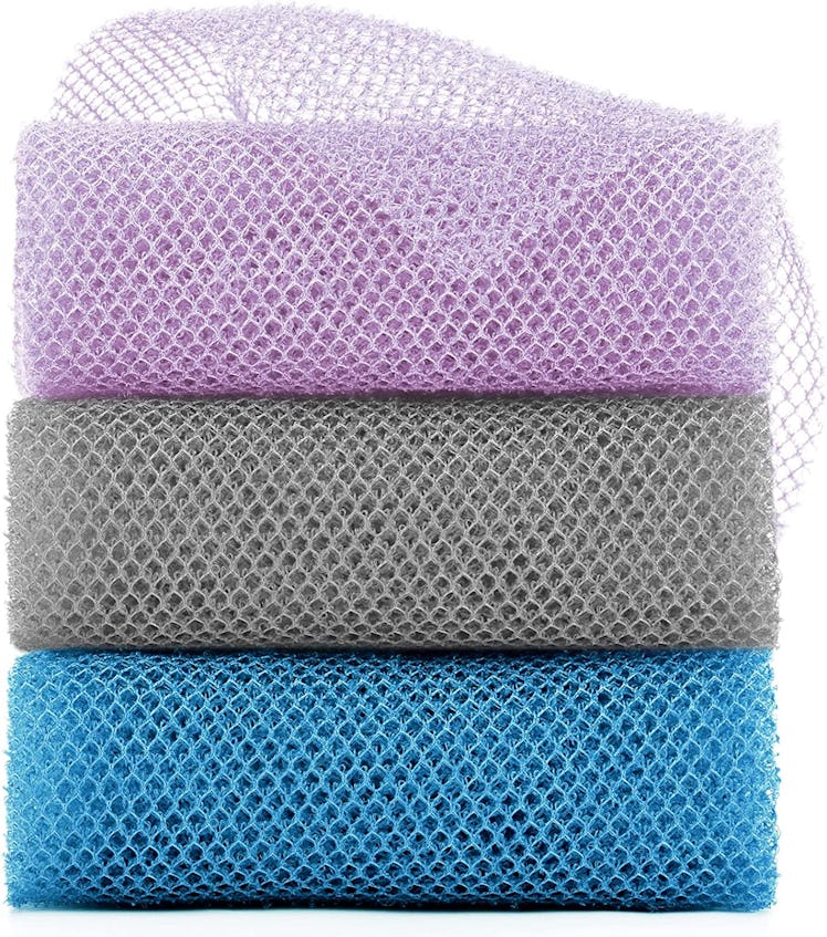 UJFQBH Long Net Bath Sponge (Pack of 3)
