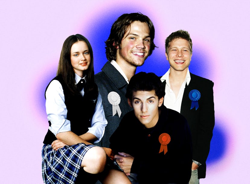 Rory Gilmore, Dean Forester, Jess Mariano, and Logan Huntzberger