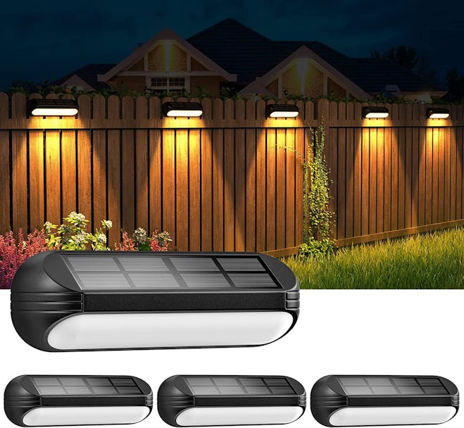 WdtPro Solar Fence Lights (4-Pack) 