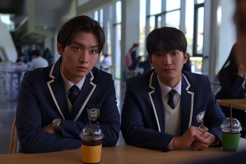 Sang Heon Lee and Choi Min-yeong in 'XO, Kitty.' Photo via Netflix