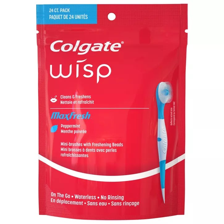 Max Fresh Wisp Disposable Mini Toothbrush - 24ct