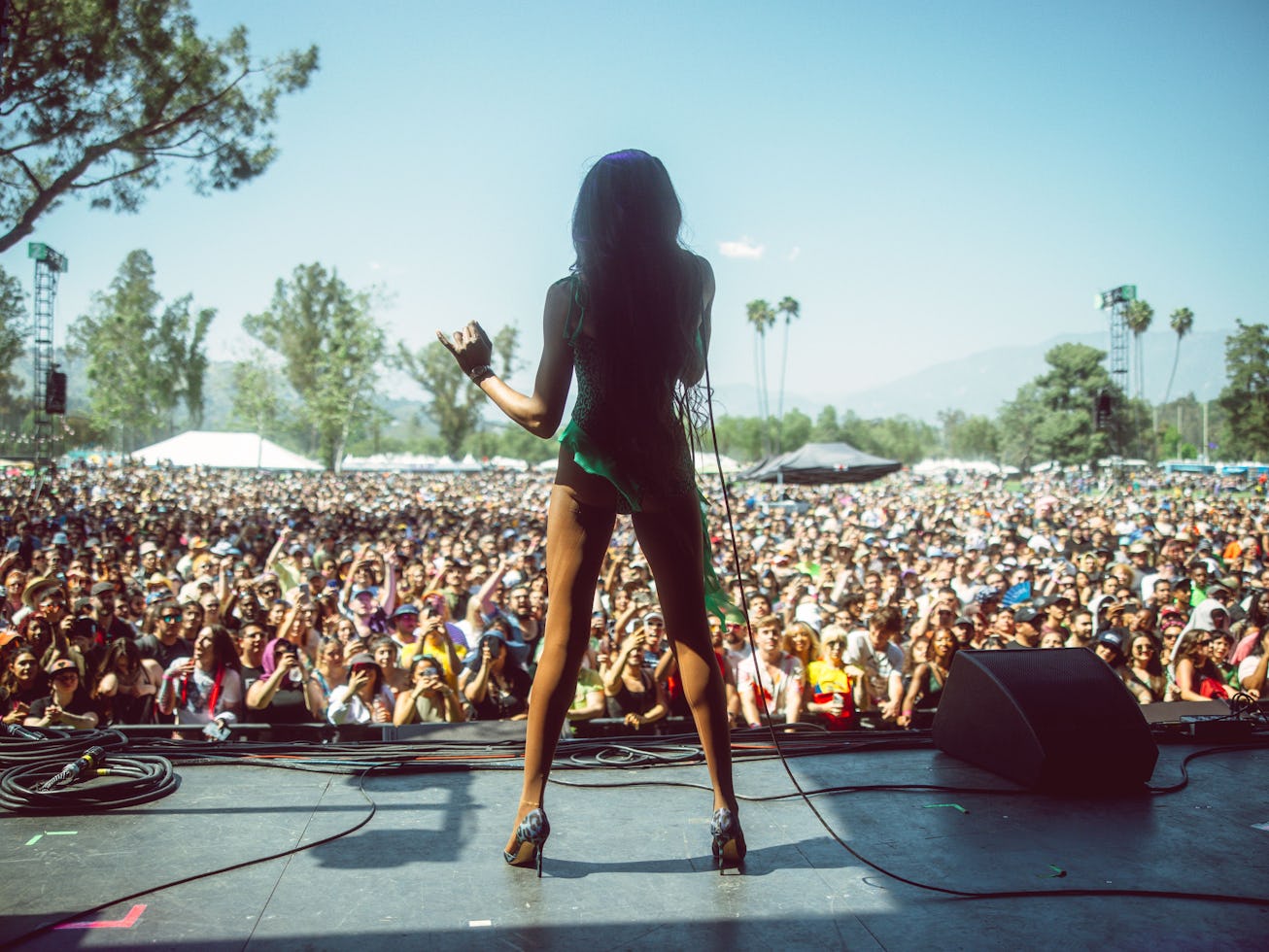 Azealia Banks onstage at the Just Like Heaven festival.