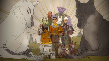 A mural of the Spectres from Star Wars: Rebels