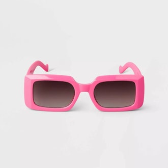 Women's Plastic Rectangle Sunglasses 