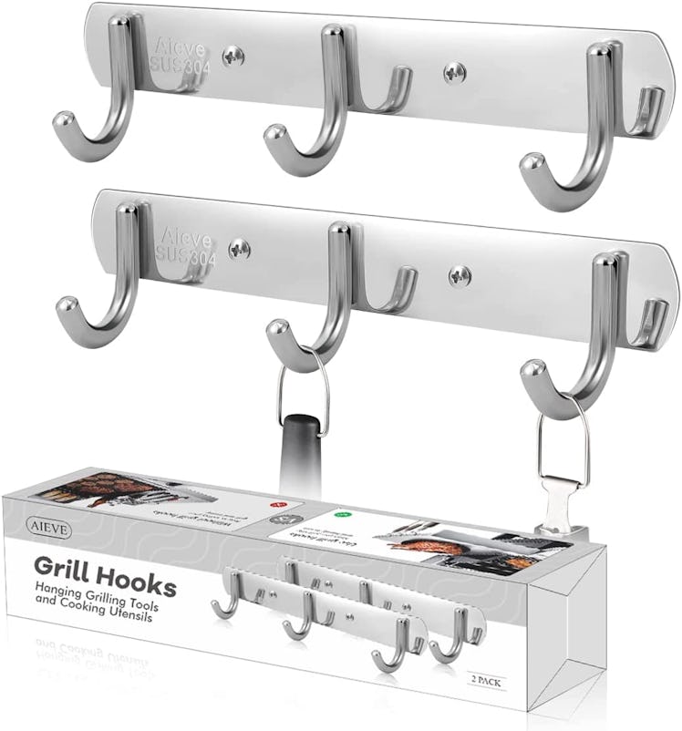 AIEVE Grill Hooks for Utensils, 2 Pack