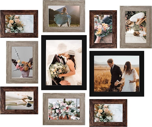 LUCKYLIFE Picture Frame Set (10-Pack)
