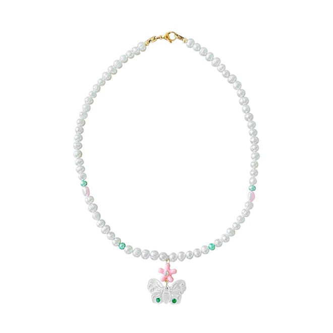 Notte Baby Farfalla Glow Pearl Necklace