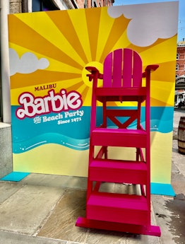 The lifeguard chair photo opp at the Malibu Barbie Cafe.