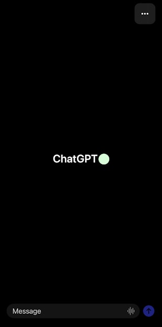 Open AI's official ChatGPT app on iPhone