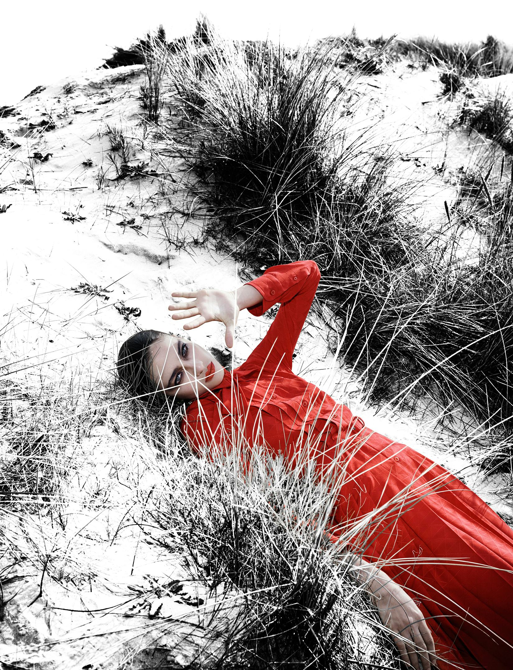 Loli Bahia wears a Prada dress.