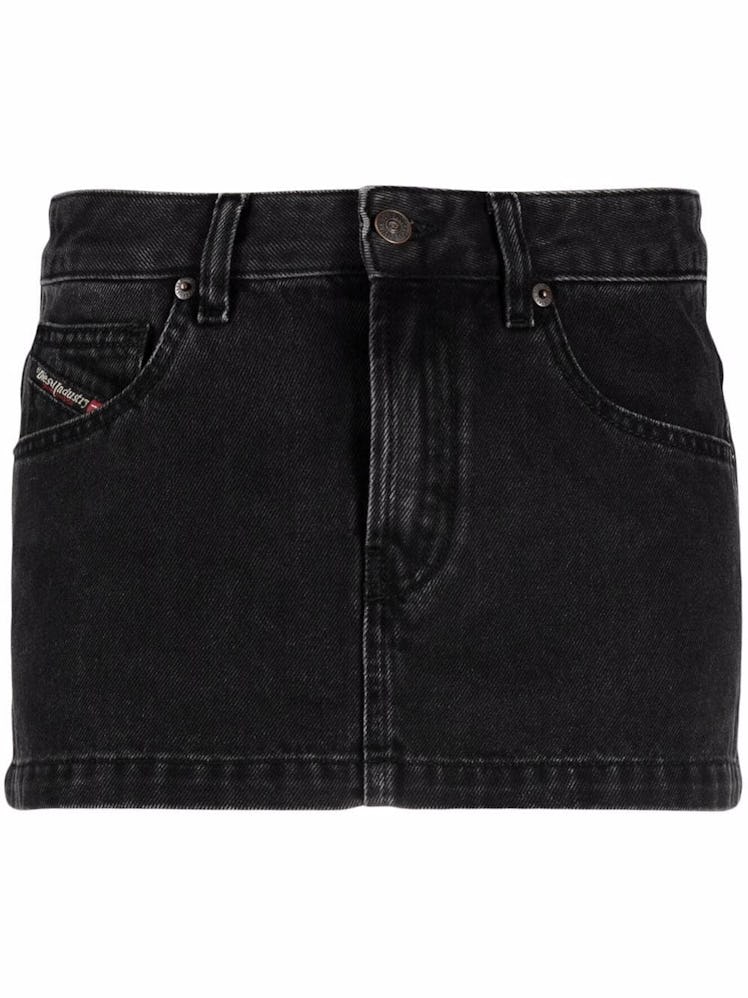 Diesel Mid-Rise Denim Miniskirt