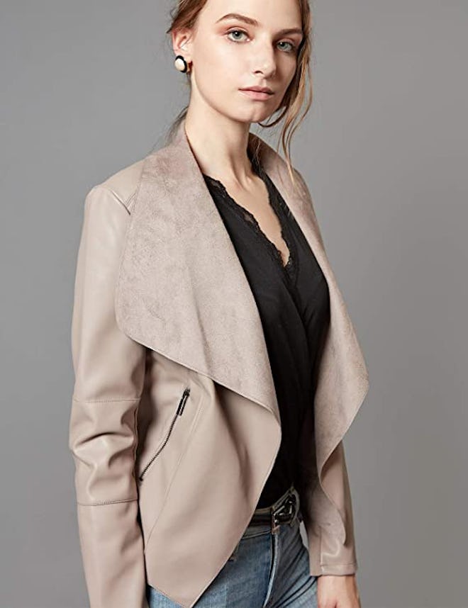 Escalier Faux Leather Open Front Jackets