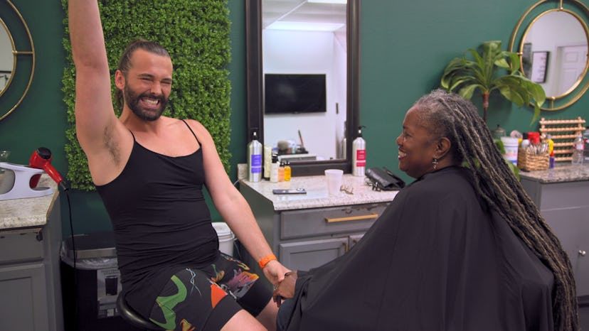 Queer Eye. (L to R) Maryam Henderson-Uloho, Jonathan Van Ness in episode 706 of Queer Eye. Cr. Court...