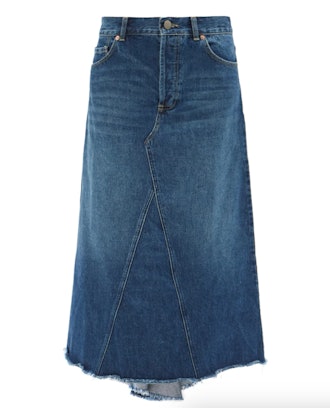 Raey Raw-Hem Organic Cotton Denim Skirt