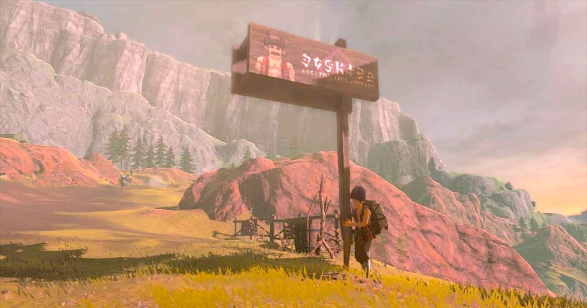 'Zelda Tears of the Kingdom' Sign Guy Side Quest How to Find and Help