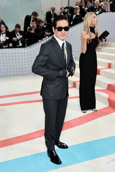 Ke Huy Quan attends The 2023 Met Gala Celebrating "Karl Lagerfeld: A Line Of Beauty" at The Metropol...