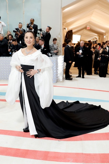 Michelle Yeoh attends The 2023 Met Gala Celebrating "Karl Lagerfeld: A Line Of Beauty" at The Metrop...