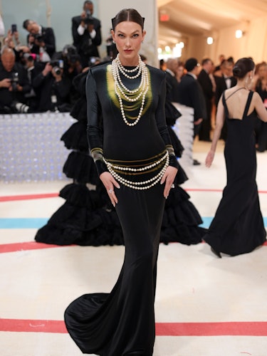 Karlie Kloss attends The 2023 Met Gala Celebrating "Karl Lagerfeld: A Line Of Beauty" at The Metropo...
