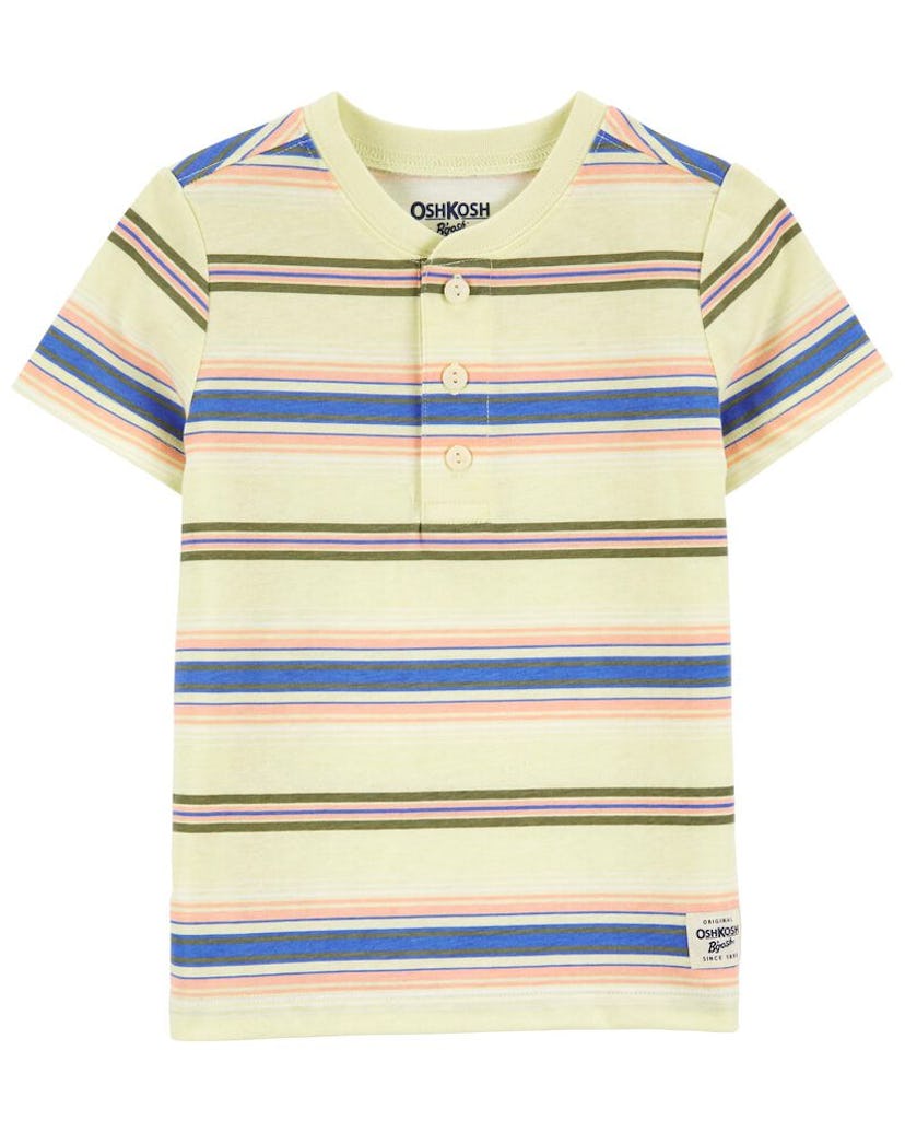 Toddler Striped Jersey Henley