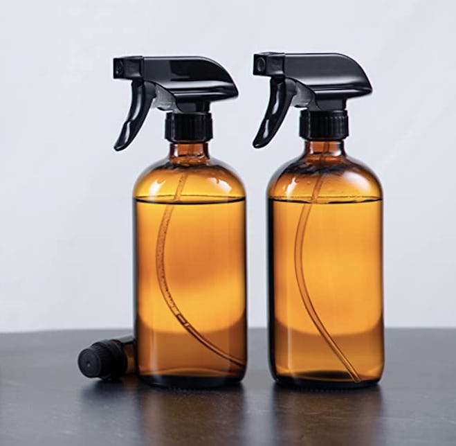 Paksh Novelty Amber Glass Spray Bottles (2-Pack)