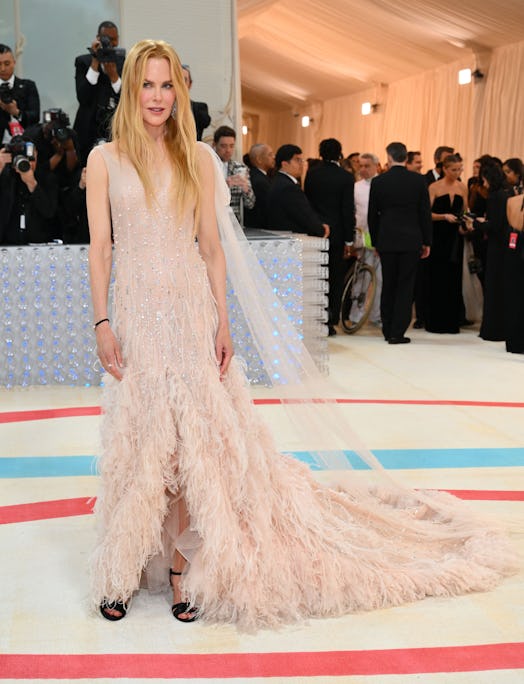 US-Australian actress Nicole Kidman arrives for the 2023 Met Gala at the Metropolitan Museum of Art ...