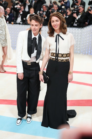 Kristen Stewart and Sofia Coppola attend The 2023 Met Gala Celebrating "Karl Lagerfeld: A Line Of Be...