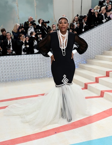Serena Williams attends The 2023 Met Gala Celebrating "Karl Lagerfeld: A Line Of Beauty" at The Metr...