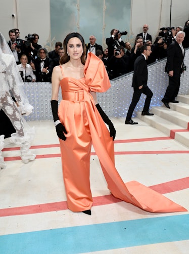 Allison Williams attends The 2023 Met Gala Celebrating "Karl Lagerfeld: A Line Of Beauty" at The Met...