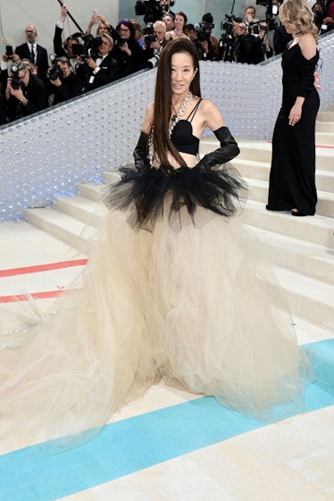 Vera Wang attends The 2023 Met Gala Celebrating "Karl Lagerfeld: A Line Of Beauty" at The Metropolit...