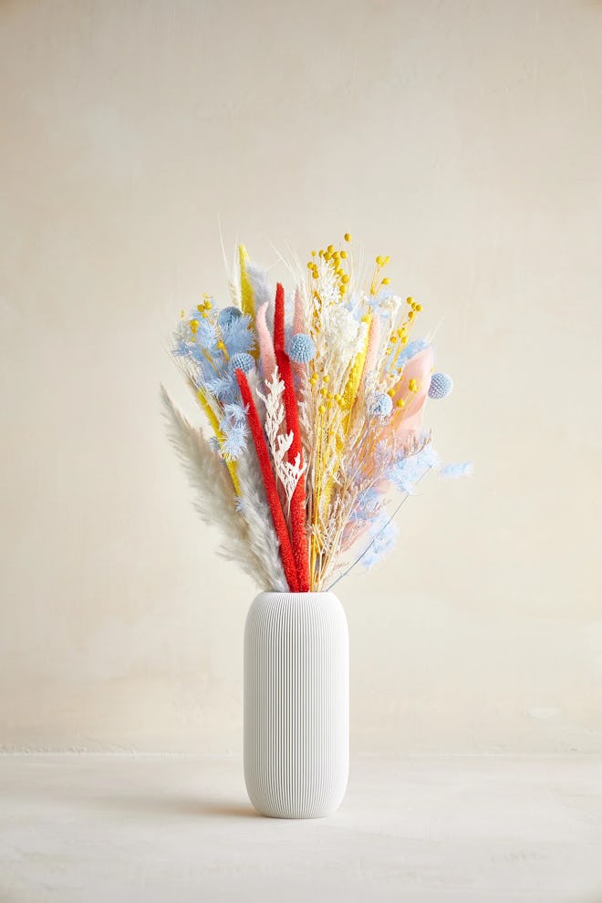 Mother's Day flower delivery 2023: try these dried pampas and flower arrangements in bold blues and ...