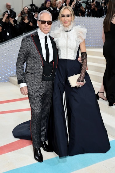 Tommy Hilfiger and Dee Ocleppo attend The 2023 Met Gala Celebrating "Karl Lagerfeld: A Line Of Beaut...