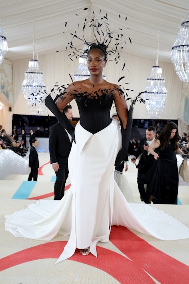 Tems attends The 2023 Met Gala Celebrating "Karl Lagerfeld: A Line Of Beauty" at The Metropolitan Mu...