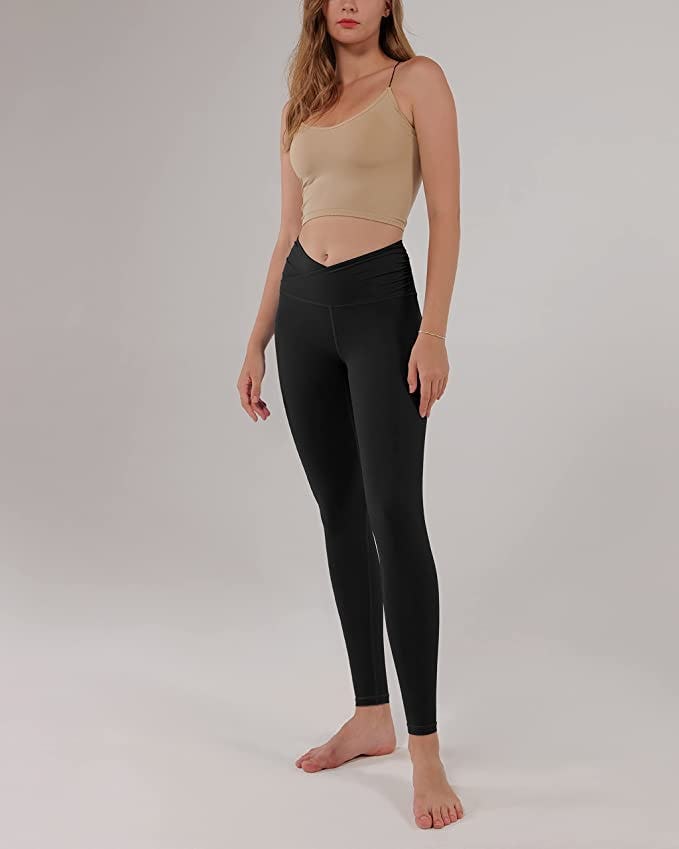 ODODOS Cross Waist Yoga Leggings
